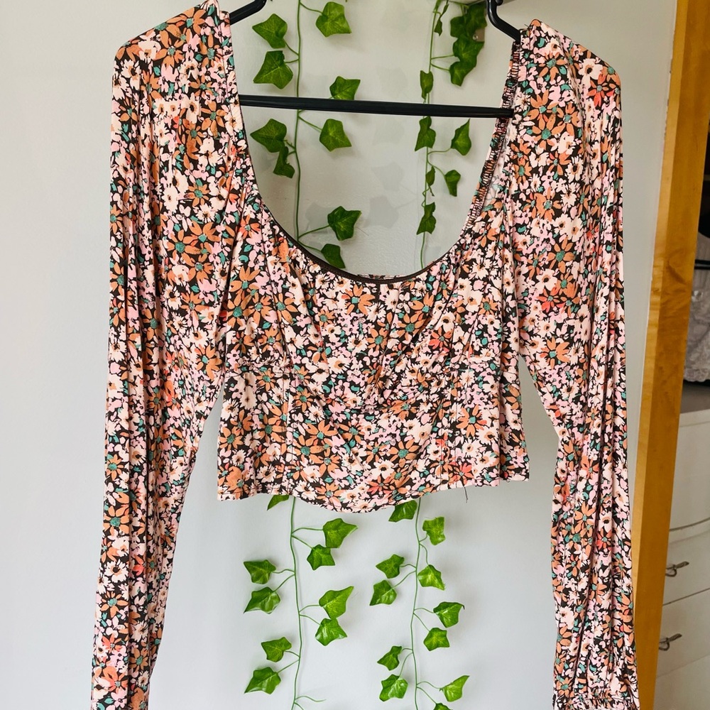 Floral Long Sleeve Women's Top